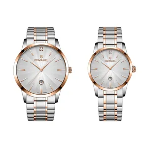 ست ساعت مچی عقربه‌ای کوارتز زنانه و مردانه رومانل مدل RM402002M-P