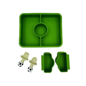 سرویس غذاخوری 6 پارچه کودک مدل زمین فوتبال