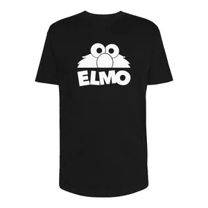 تی شرت لانگ آستین کوتاه مردانه مدل Elmo کد Sh055 رنگ مشکی