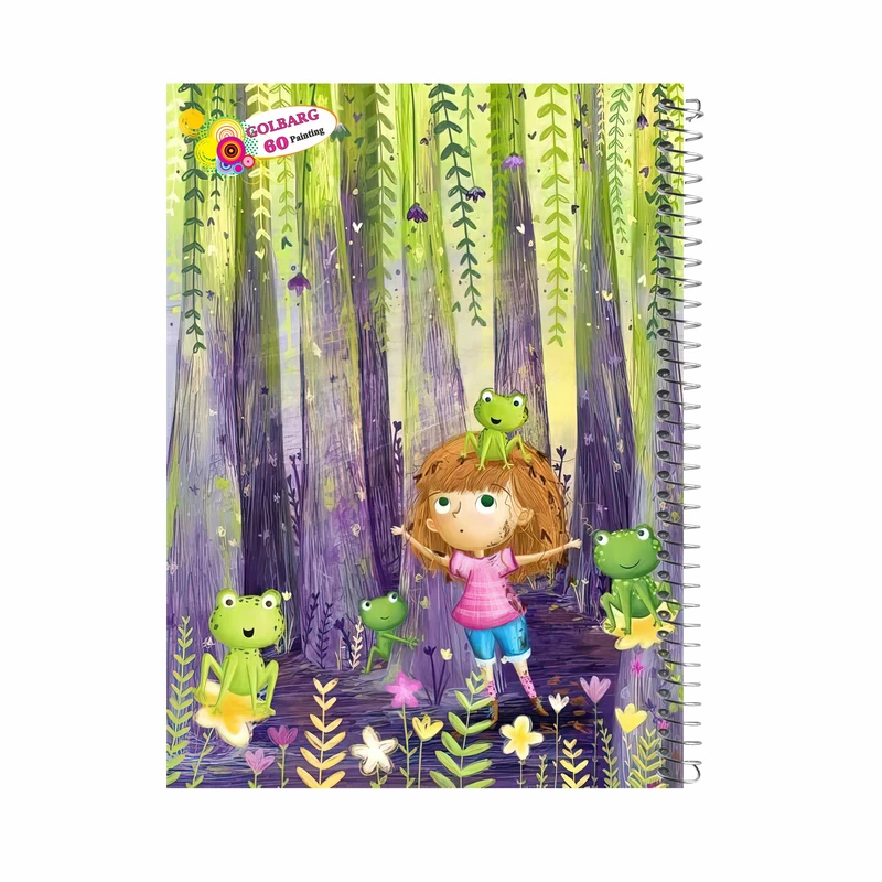  دفتر نقاشی 60  برگ گلبرگ طرح دخترانه کد 121