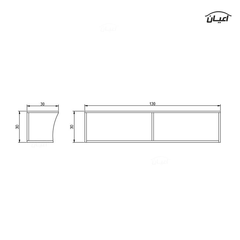 میز تلویزیون دیواری اعیان مدل FH352 میز تلویزیون دیواری اعیان مدل FH352