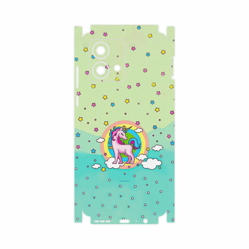 برچسب پوششی ماهوت مدل Rainbow unicorn adventure-FullSkin مناسب برای گوشی موبایل موتورولا Moto G84