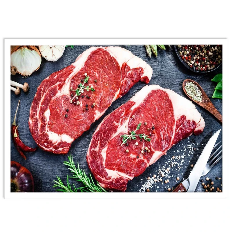 تابلو نوری بکلیت طرح رستوران استیک گوشت مدل W-15001