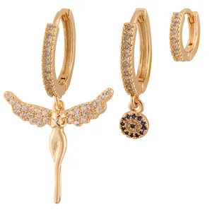 گوشواره زنانه وای اس ایکس مدل فرشته کد E3789 مجموعه 3 عددی