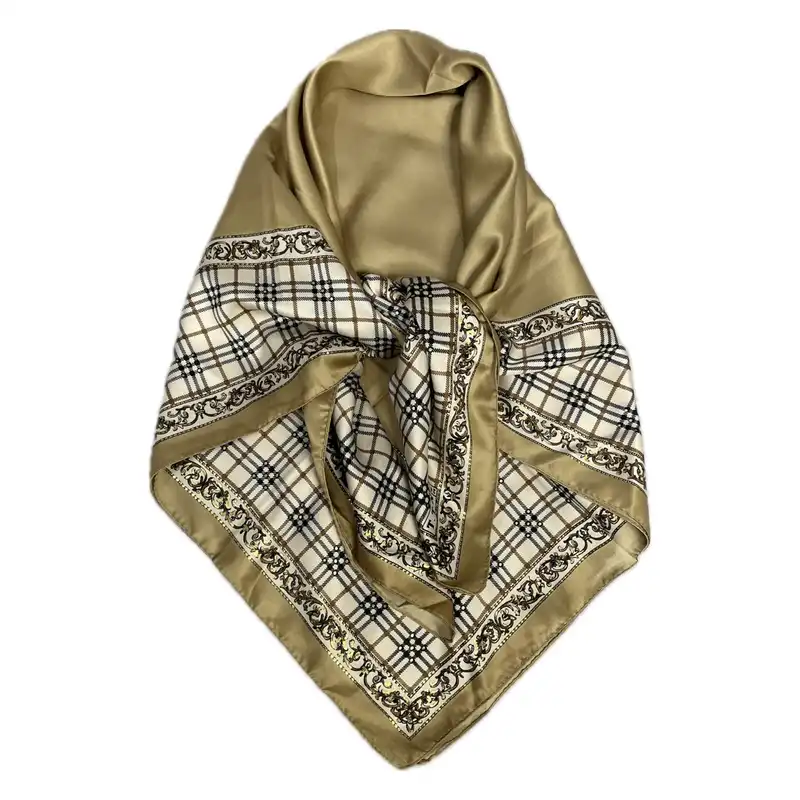 روسری زنانه مدل ساتن حاشیه دار