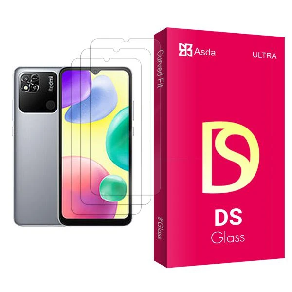 محافظ صفحه نمایش آسدا مدل DS Glass MIX003 مناسب برای گوشی موبایل شیائومی Redmi 10A بسته سه عددی