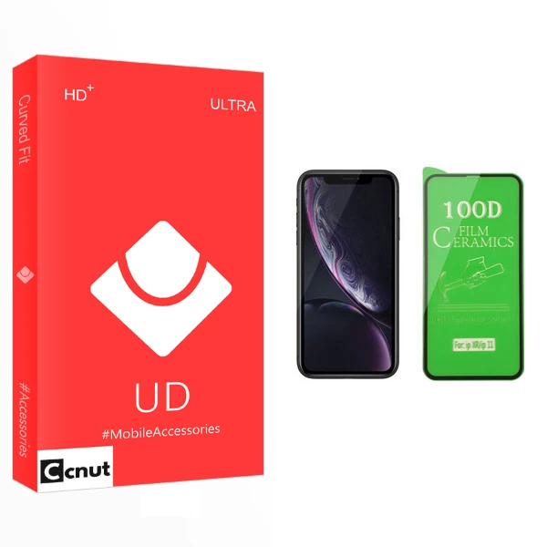 محافظ صفحه نمایش سرامیکی کوکونات مدل UD Glass مناسب برای گوشی موبایل اپل iPhone XR