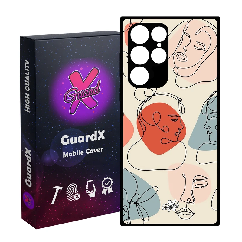 کاور گارد ایکس طرح دختر مدل Glass10363 مناسب برای گوشی موبایل سامسونگ Galaxy S23 Ultra