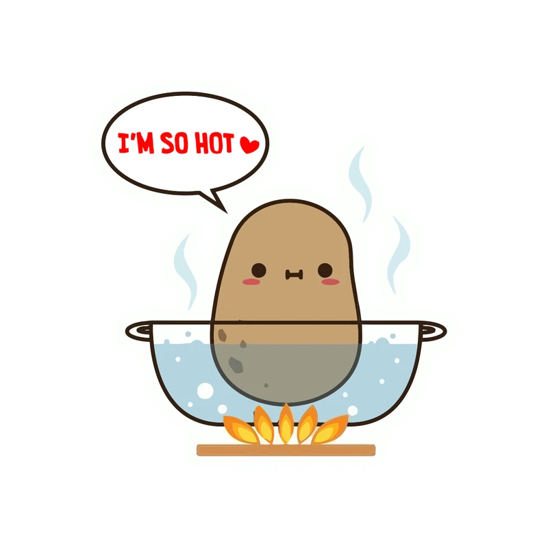 برچسب لپ تاپ پویا مارکت طرح سیب زمینی آبپز کد 1960