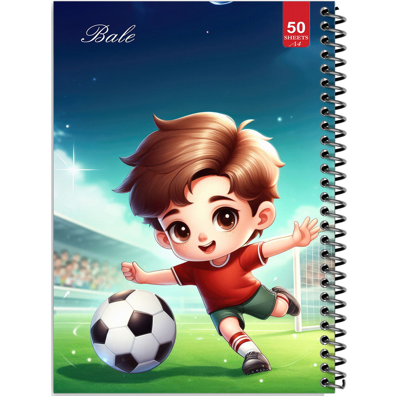 دفتر نقاشی 50 برگ انتشارات بله طرح پسرانه فوتبال کد A4-L646