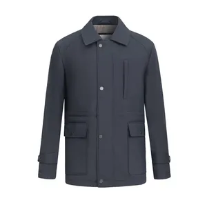 کاپشن مردانه کروم مدل جیب پاکتی 2520703 