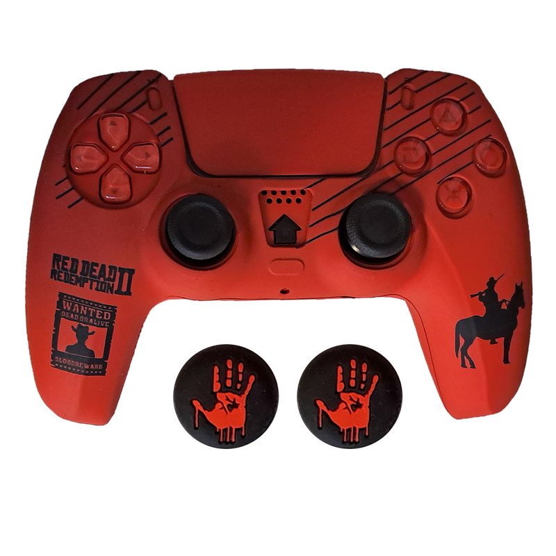محافظ دسته بازی پلی استیشن 5 مدل Red dead PS5137 به همراه روکش آنالوگ