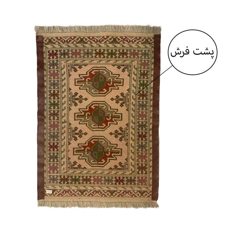 فرش دستبافت نیم متری مدل ترکمن کد Nkp/stp11