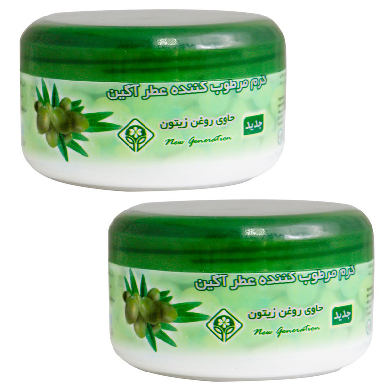 کرم مرطوب کننده عطرآگین مدل زیتون حجم 200 میلی لیتر مجموعه 2 عددی