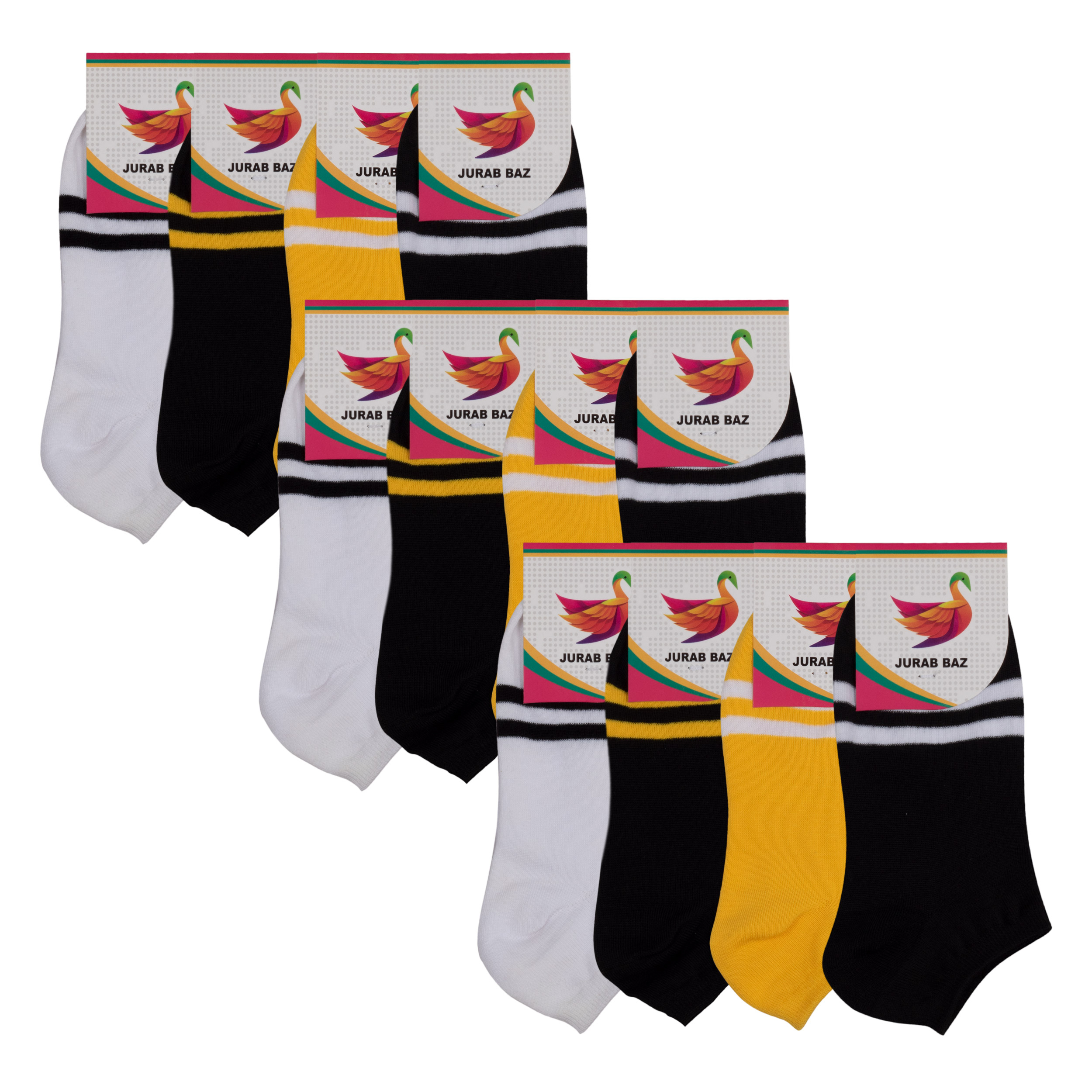 جوراب دخترانه کد JB 27 مجموعه 12 عددی