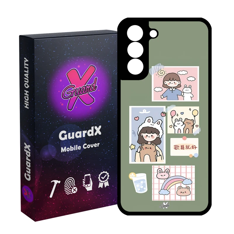 کاور گارد ایکس طرح Girl مدل Glass10514 مناسب برای گوشی موبایل سامسونگ Galaxy S21 FE