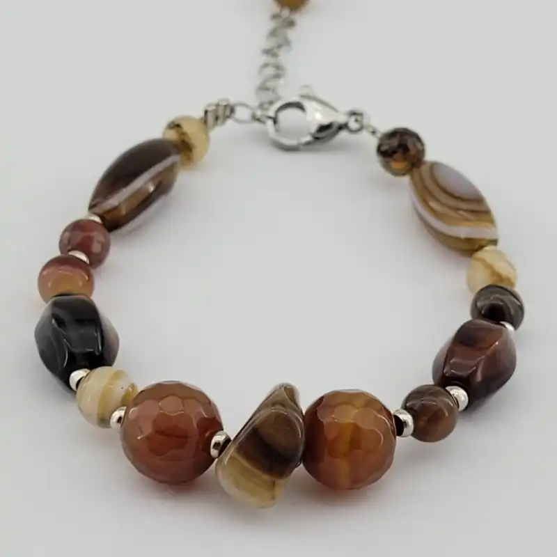 دستبند زنانه مدل عقیق سلیمان کد 126