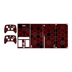 برچسب کنسول بازی Xbox series x طرح polygon 04 مجموعه 5 عددی