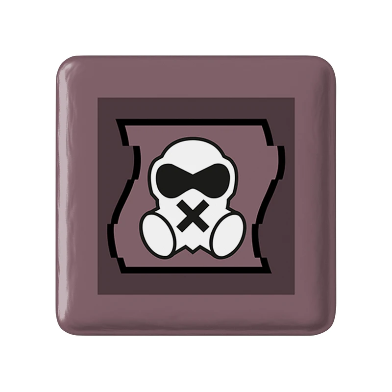 مگنت خندالو طرح  mute بازی رینبو سیکس سیج  مدل مربعی کد 30357