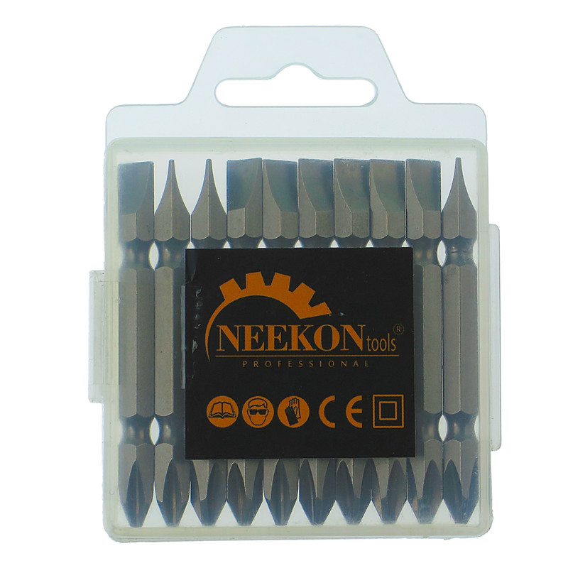 سری پیچ گوشتی یک سر چهارسو یک سر دو سو نیکون مدل NE-PH2SL-65mm مجموعه 10 عددی