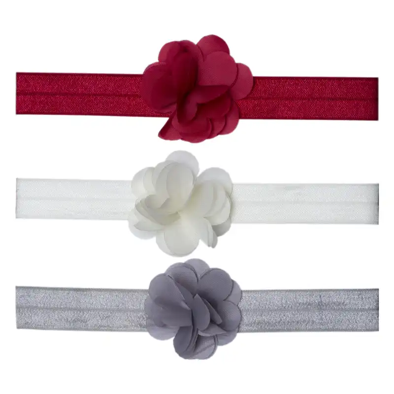 هدبند نوزادی مدل 30 گل بسته 3 عددی