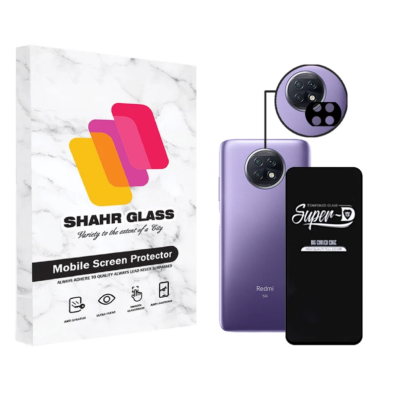 محافظ لنز دوربین شهر گلس مدل 2SFA مناسب برای گوشی موبایل شیائومی Redmi Note 9T به همراه محافظ صفحه نمایش