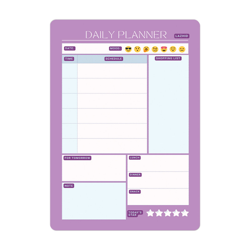 تخته وایت برد لاژید مدل پلنر روزانه سایز 20*30 سانتی متر