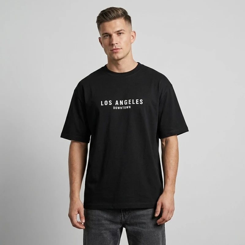 تی‌شرت آستین سه ربع یقه گرد مردانه مدل mob 2
