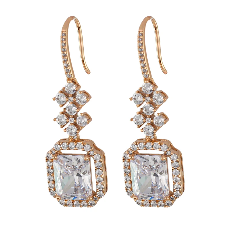 گوشواره زنانه ژوپینگ مدل جواهری کد AAC1071