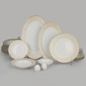 نقد و بررسی سرويس غذاخوری 28 پارچه چینی زرین ایران مدل ايتاليا اف گلدن رز کد 0128 درجه عالی توسط خریداران