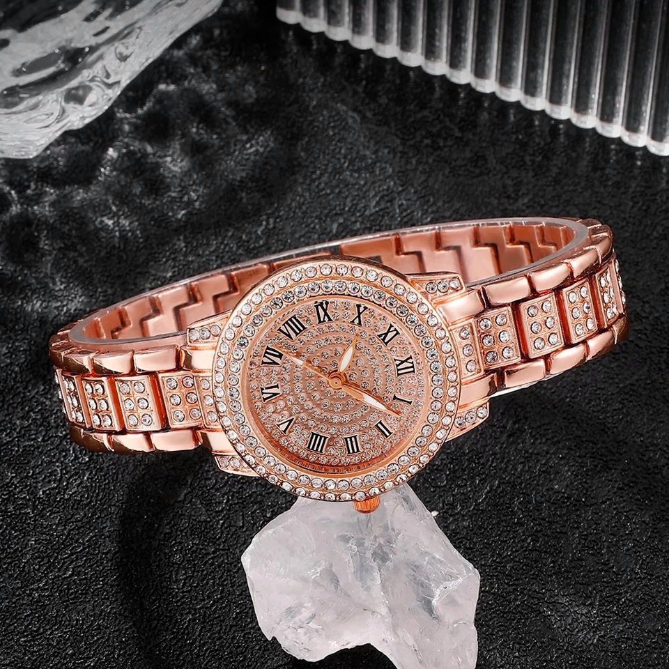 ساعت مچی عقربه ای زنانه مدل الماس لوکس کد ROZ22 -  - 8