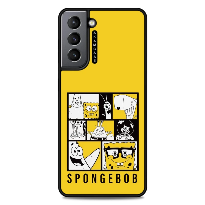 کاور آکام مدل AMC-WSGS21-SPONGE BOB3 مناسب برای گوشی موبایل سامسونگ Galaxy S21