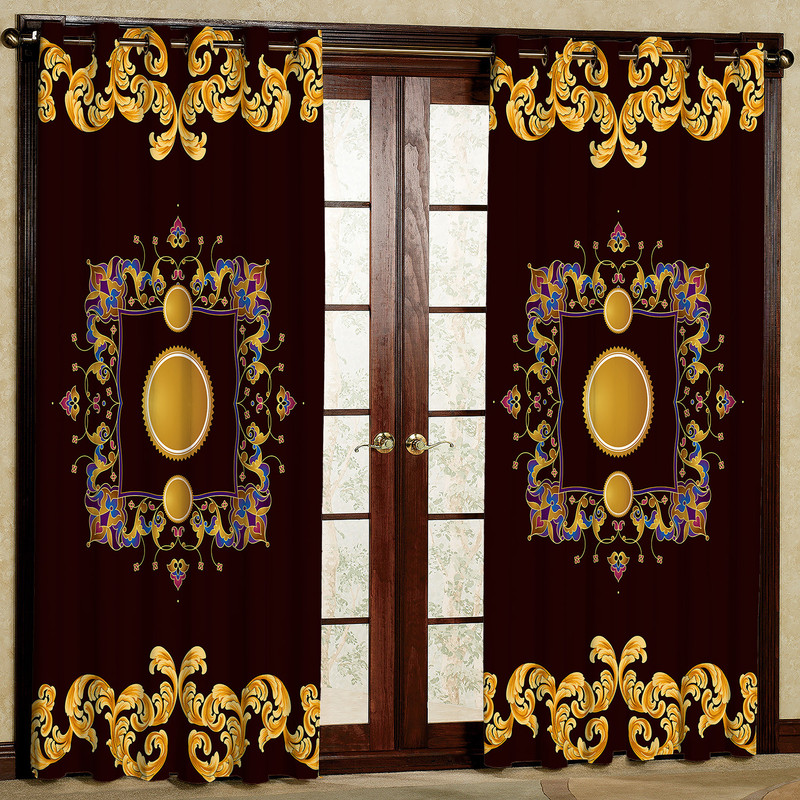 پرده مدل خورشیدی هازان پانچی کد 4878 سایز 140x200 سانتی متر