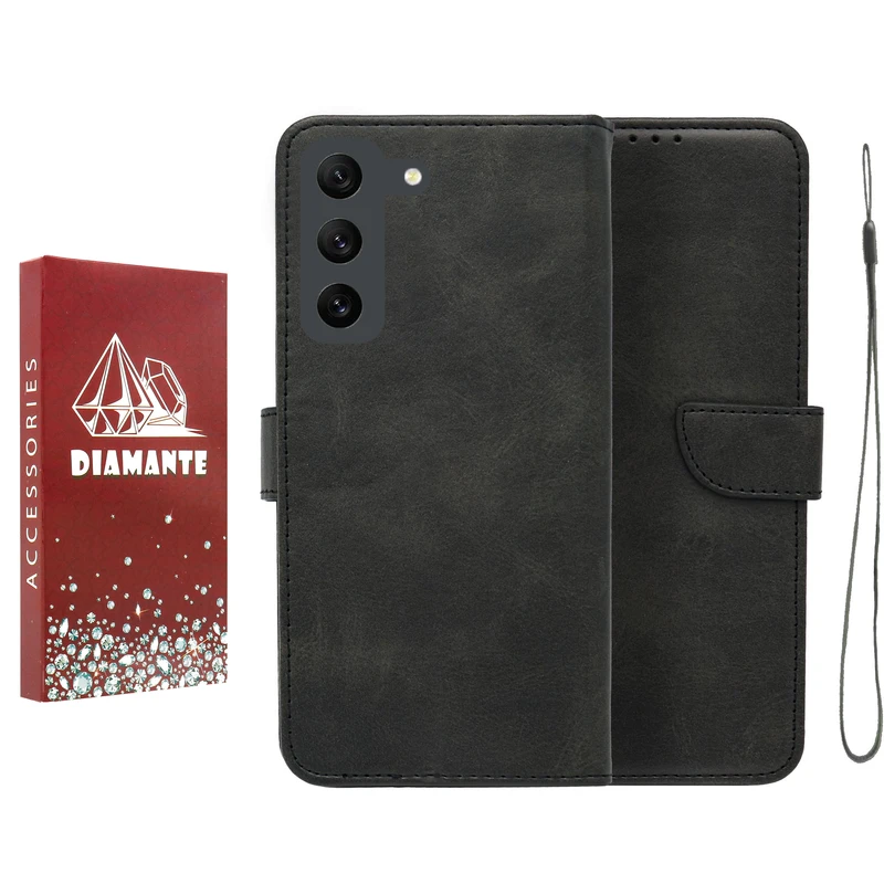 کیف کلاسوری دیامانته مدل Scusa Rd مناسب برای گوشی موبایل سامسونگ Galaxy S21 FE به همراه بند آویز