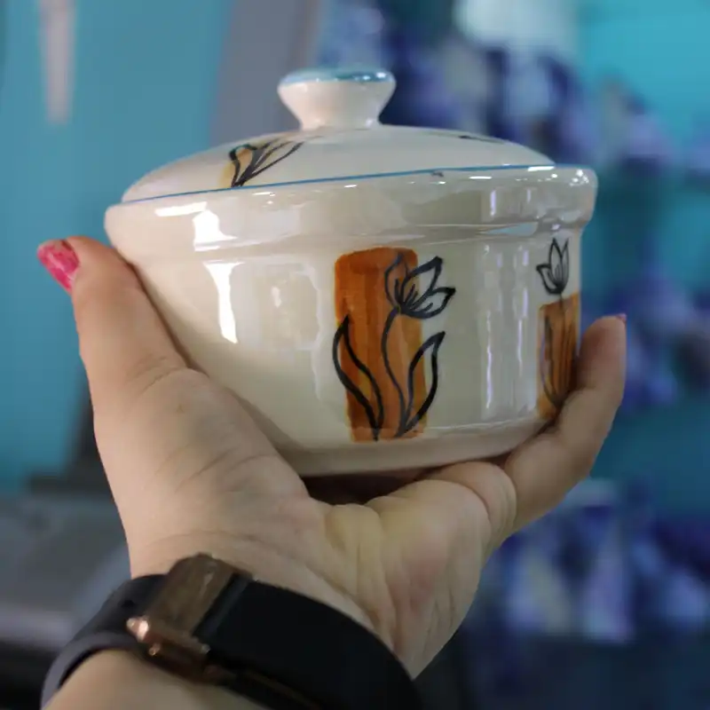 قندان سرامیکی مدل لاستر