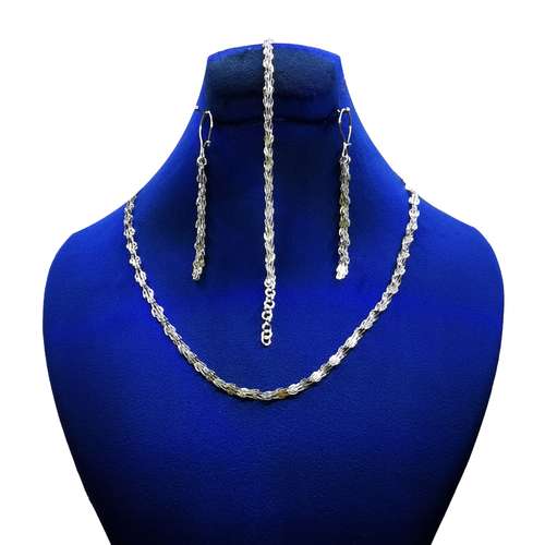 نیم ست نقره زنانه مدل زویا S003