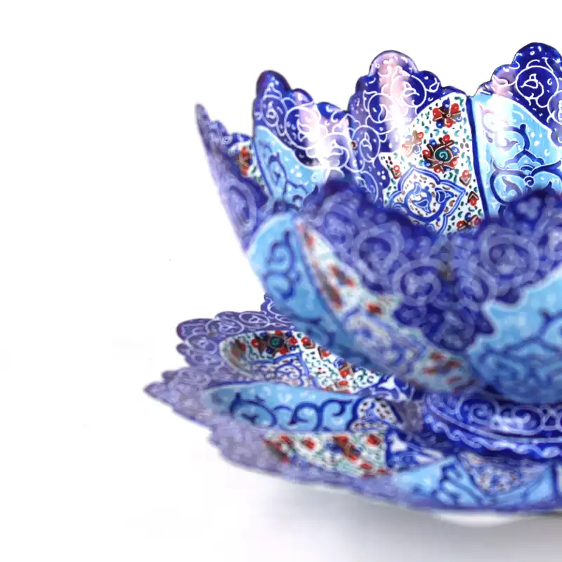 ست کاسه و بشقاب میناکاری کد s20