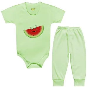 ست بادی و شلوار نوزادی کارانس طرح هندوانه مدل BSTG-4004