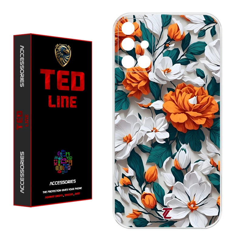 کاور تدلاین طرح گل نارنجی کد 1229 مناسب برای گوشی موبایل سامسونگ Galaxy A71