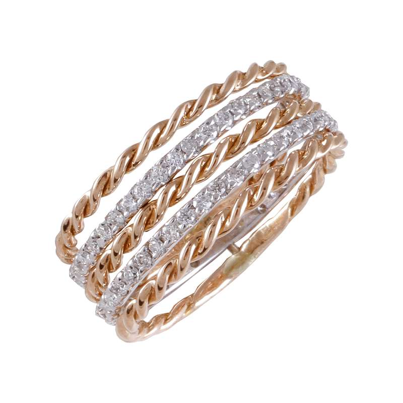 انگشتر طلا 18 عیار زنانه جواهری گاندی مدل 30548 انگشتر طلا 18 عیار زنانه جواهری گاندی مدل 30548