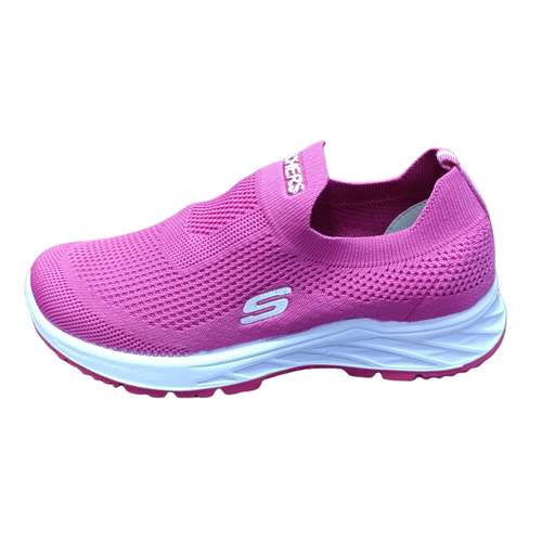 کفش پیاده روی زنانه مدل حمید اسپرت جورابی کشباف رنگ یاسی