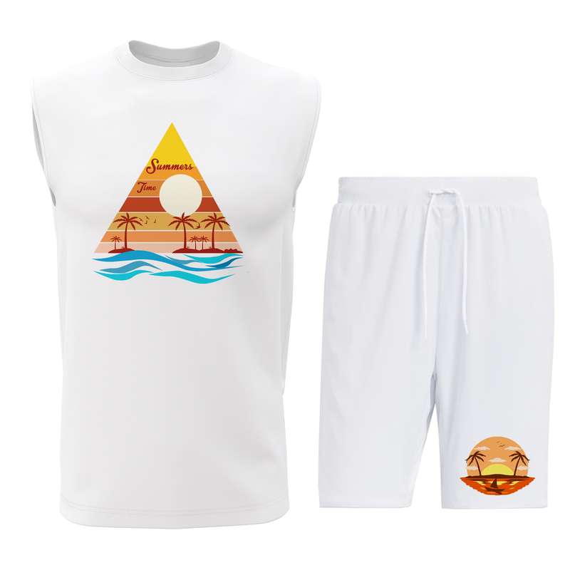 ست تاپ و شلوارک مردانه مدل S169W