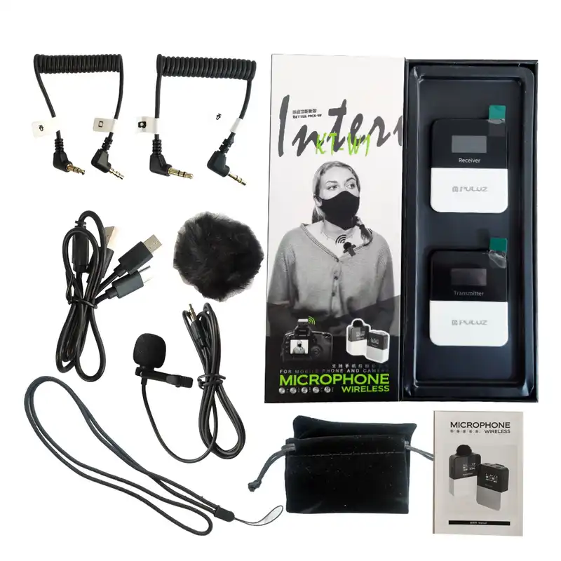 میکروفن بی سیم پلوز مدل KT-W1 بسته 2 عددی