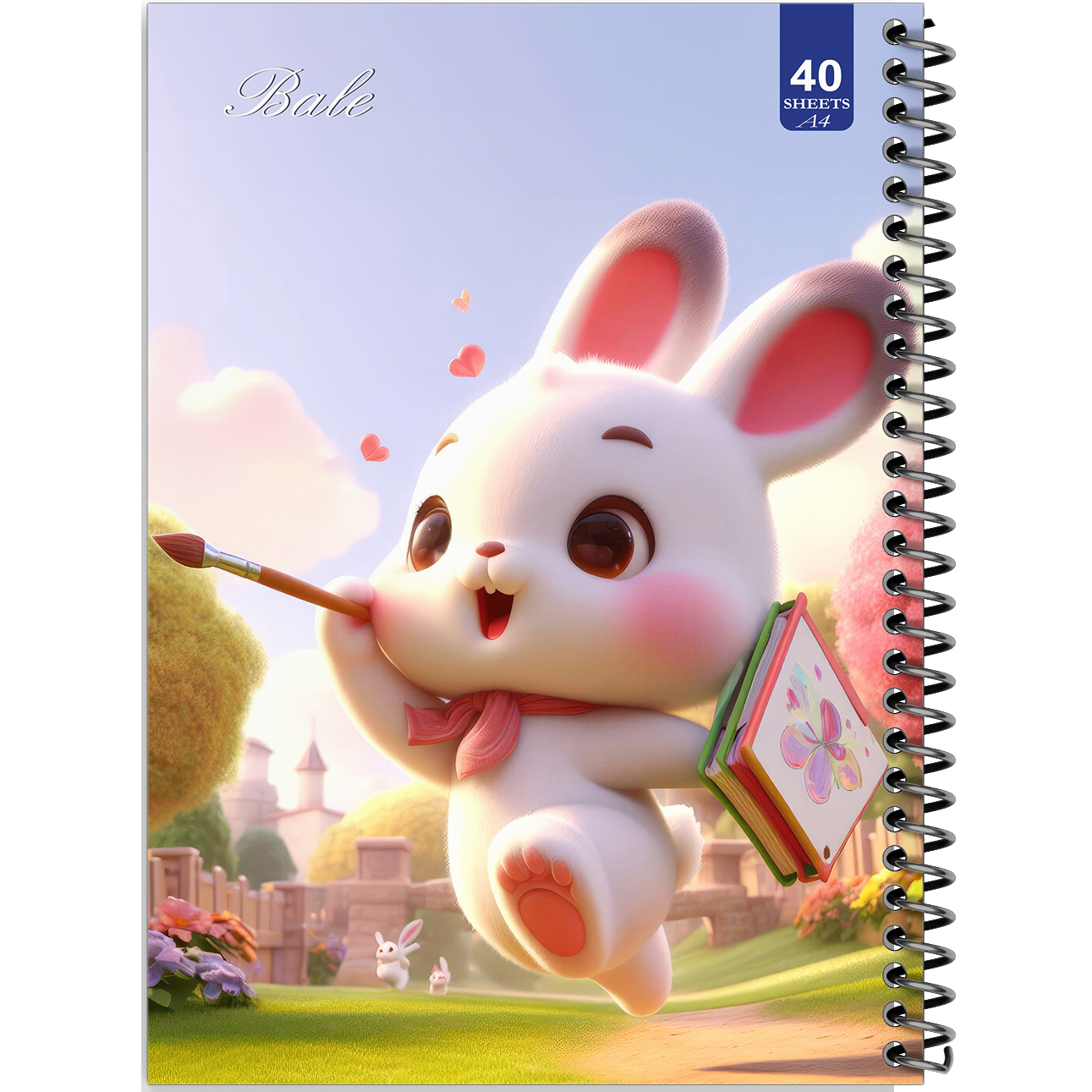 دفتر نقاشی 40 برگ انتشارات بله طرح خرگوش کوچولو نقاش کد A4-K265