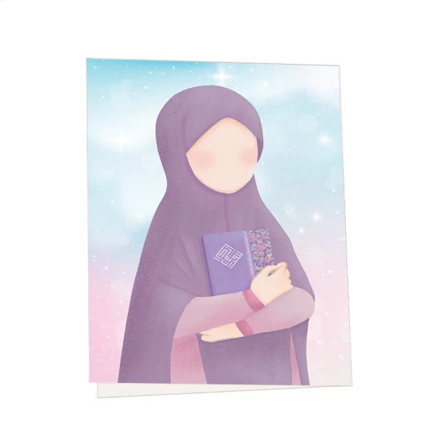 کارت پستال مدل جشن تکلیف طرح قرآن کریم بسته 4 عددی