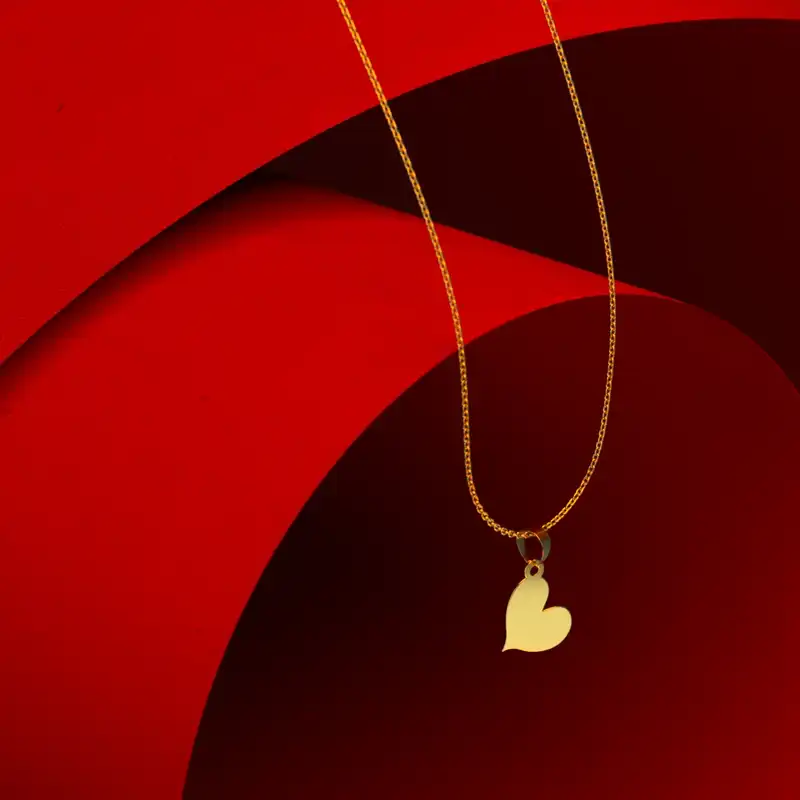 گردنبند طلا 18 عیار زنانه مدوپد مدل قلب کد E3-1-1147