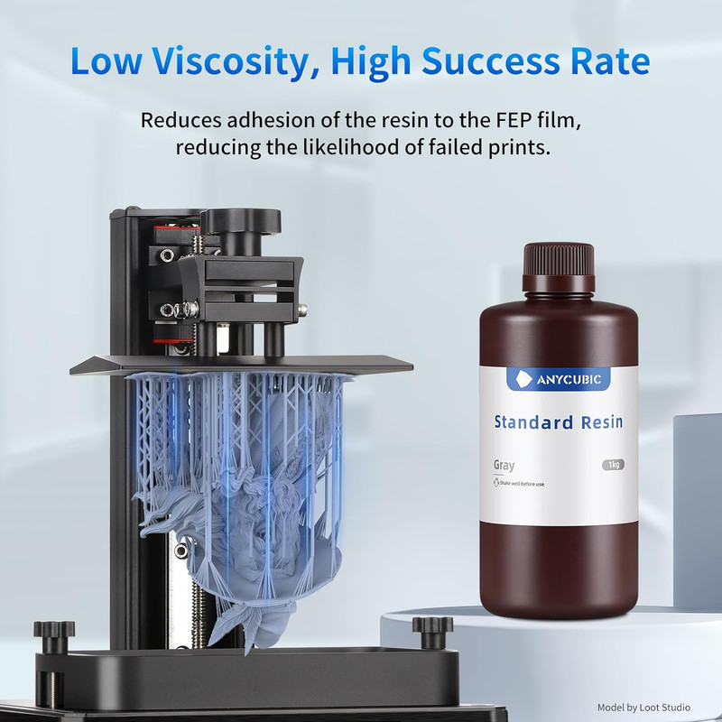 رزین پرینتر سه بعدی آنیکیوبیک مدل Standard Resin حجم 1 لیتر