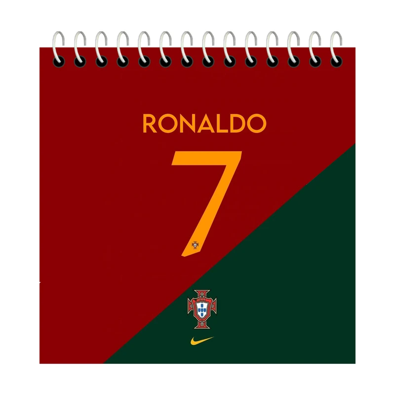 دفترچه یادداشت 50 برگ آلبالو مدل رونالدو پرتغال کد 4104