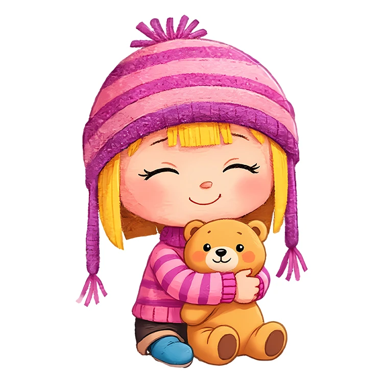 استیکر پارچه و لباس پاد آفرین مدل کارتونی کیوت فانتزی دخترانه کد S5769