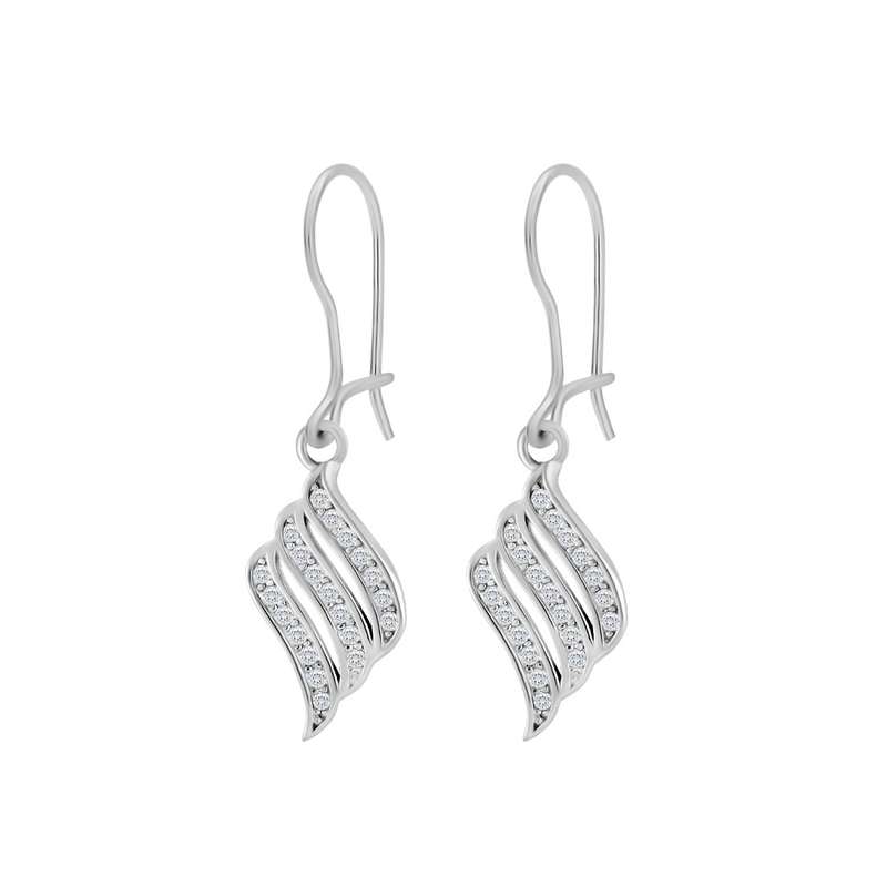 گوشواره نقره عصایی زنانه اقلیمه مدل EN1925